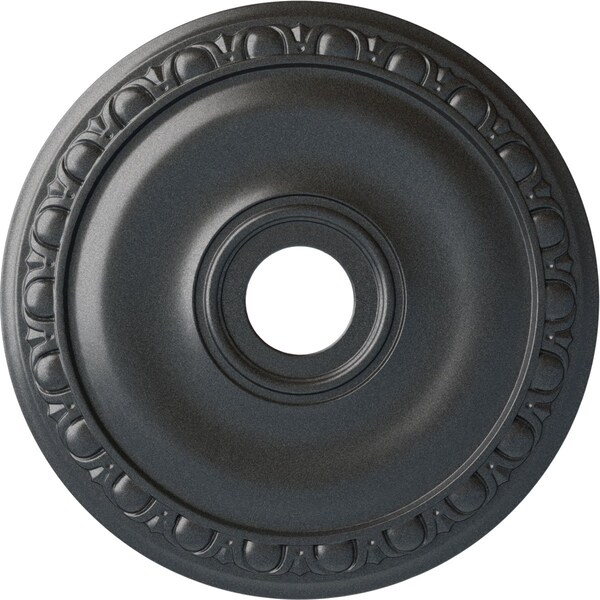 Ekena Millwork Jackson Ceiling Medallion (Fits Canopies up to 5 1/8"), Hand-Painted Pewter, 20"OD x 3 5/8"ID x 1"P CM20JAPES - main